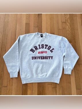 Vintage ESPN Sweatshirt Bristol University Large Made In USA 90s